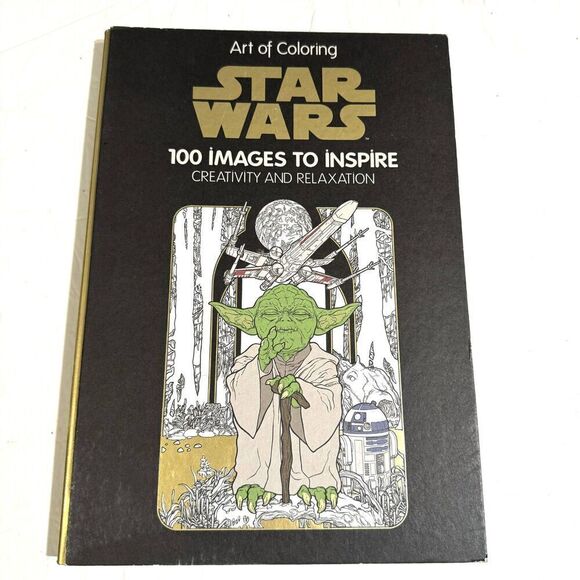 New Star Wars 100 Images to Inspire Creativity & Relaxation Art Therapy Hardback - Picture 1 of 11
